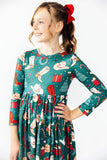 Western Wonderland L/S Pocket Twirl Dress
