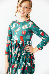 Western Wonderland L/S Pocket Twirl Dress - Mila & Rose ® - Flyclothing LLC