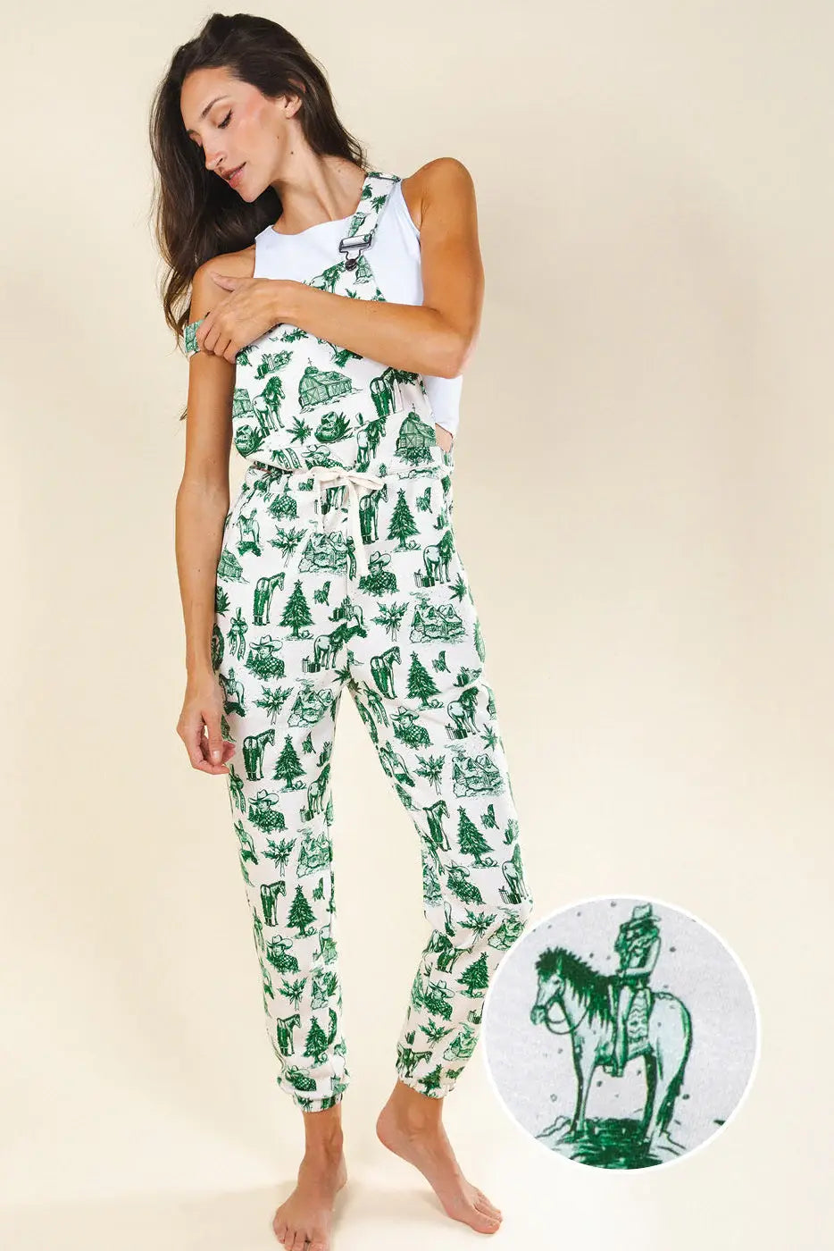 The Western Wonderland | Western Toile Women's Pajamaralls® - Shinesty - Flyclothing LLC