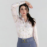 Dapplebay Dragonfly Meadow Western Riding Top-Light Pink