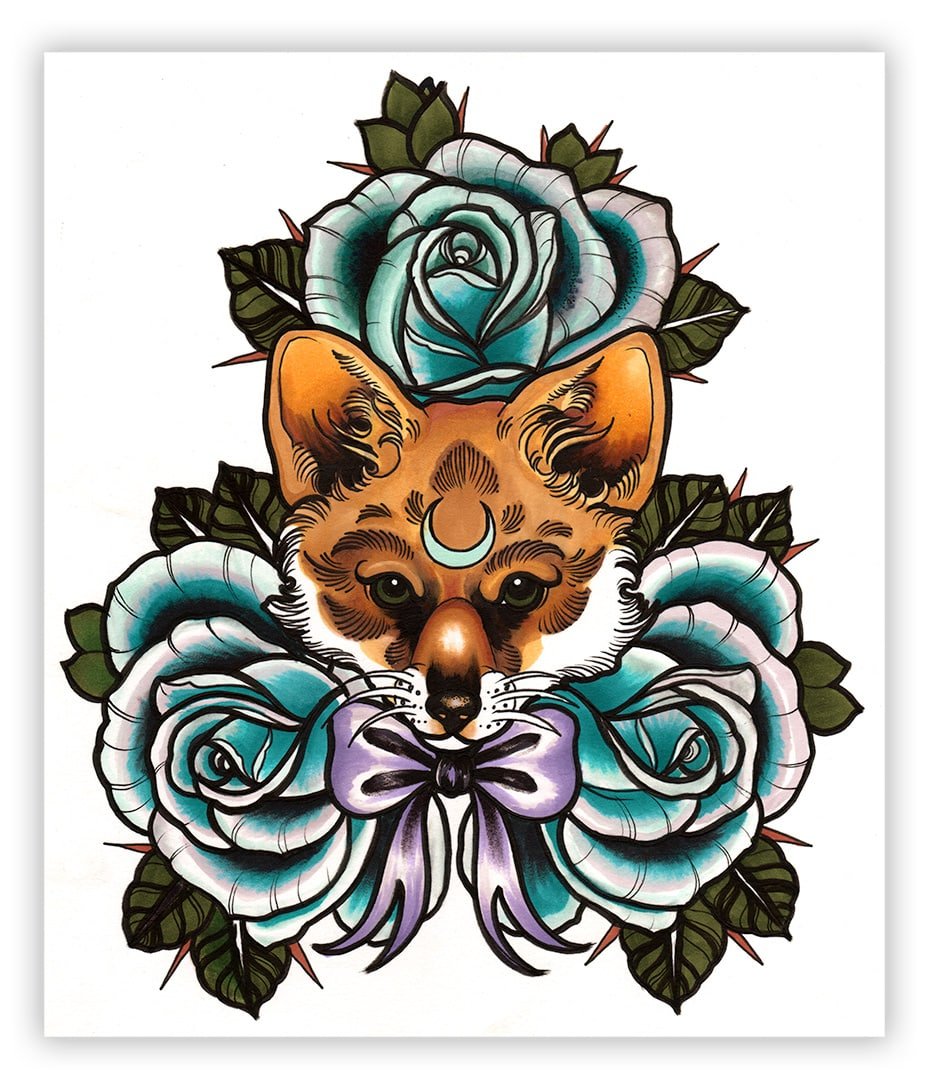 Black Market Art Company What Does The Fox Say Print