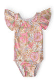 What's Up Buttercup S/S Flutter Sleeve Leotard - Mila & Rose ® - Flyclothing LLC