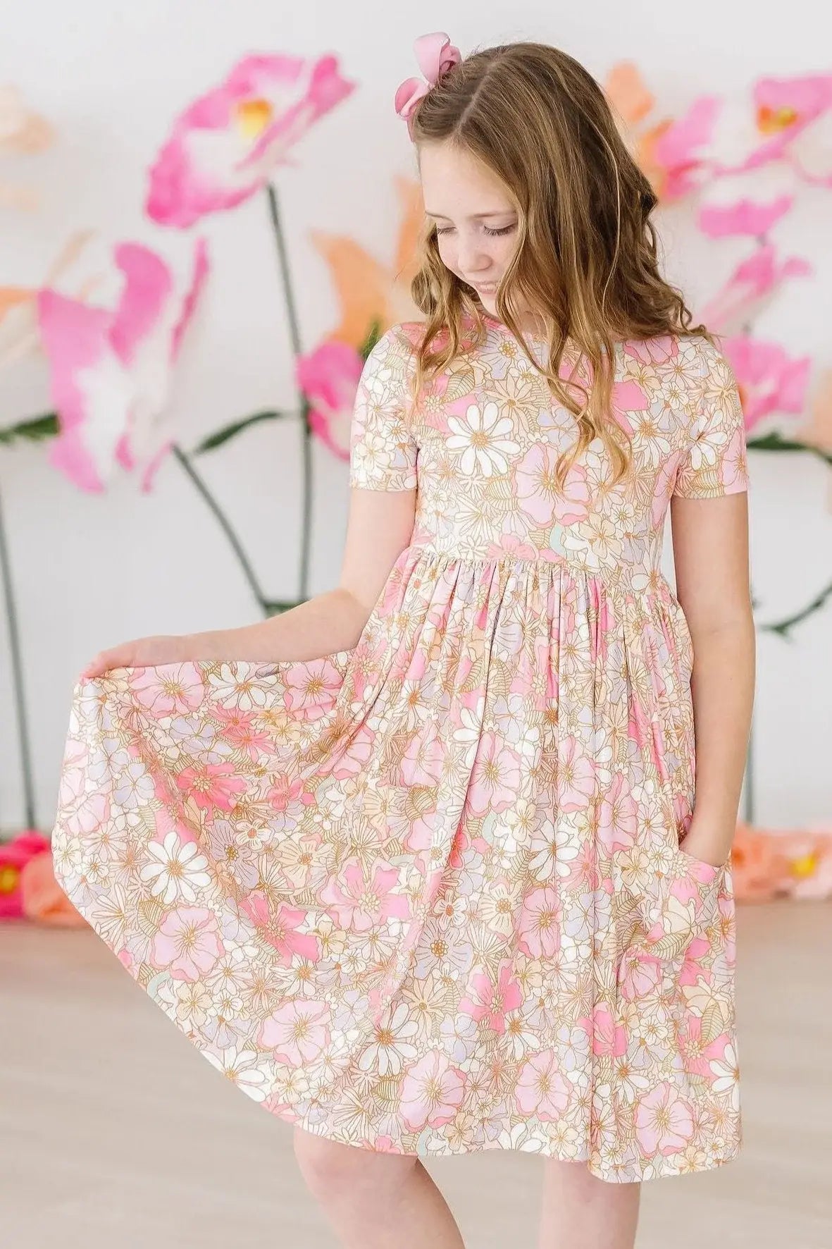 What's Up Buttercup S/S Pocket Twirl Dress - Mila & Rose ® - Flyclothing LLC