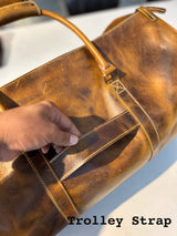 Roosevelt Full Grain Buffalo Leather Duffle - Classy Leather Bags - Flyclothing LLC