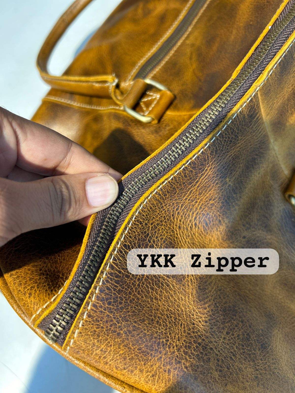 Roosevelt Full Grain Buffalo Leather Duffle - Classy Leather Bags - Flyclothing LLC