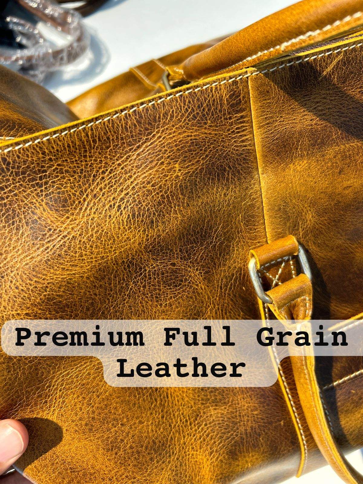 Roosevelt Full Grain Buffalo Leather Duffle - Classy Leather Bags - Flyclothing LLC