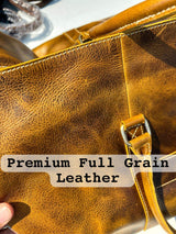 Roosevelt Full Grain Buffalo Leather Duffle - Classy Leather Bags - Flyclothing LLC