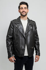 Nash Men's Faux Leather Motorcycle Jacket, Olive - Whet Blu NYC - Flyclothing LLC