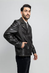 Nash Men's Faux Leather Motorcycle Jacket, Olive - Whet Blu NYC - Flyclothing LLC