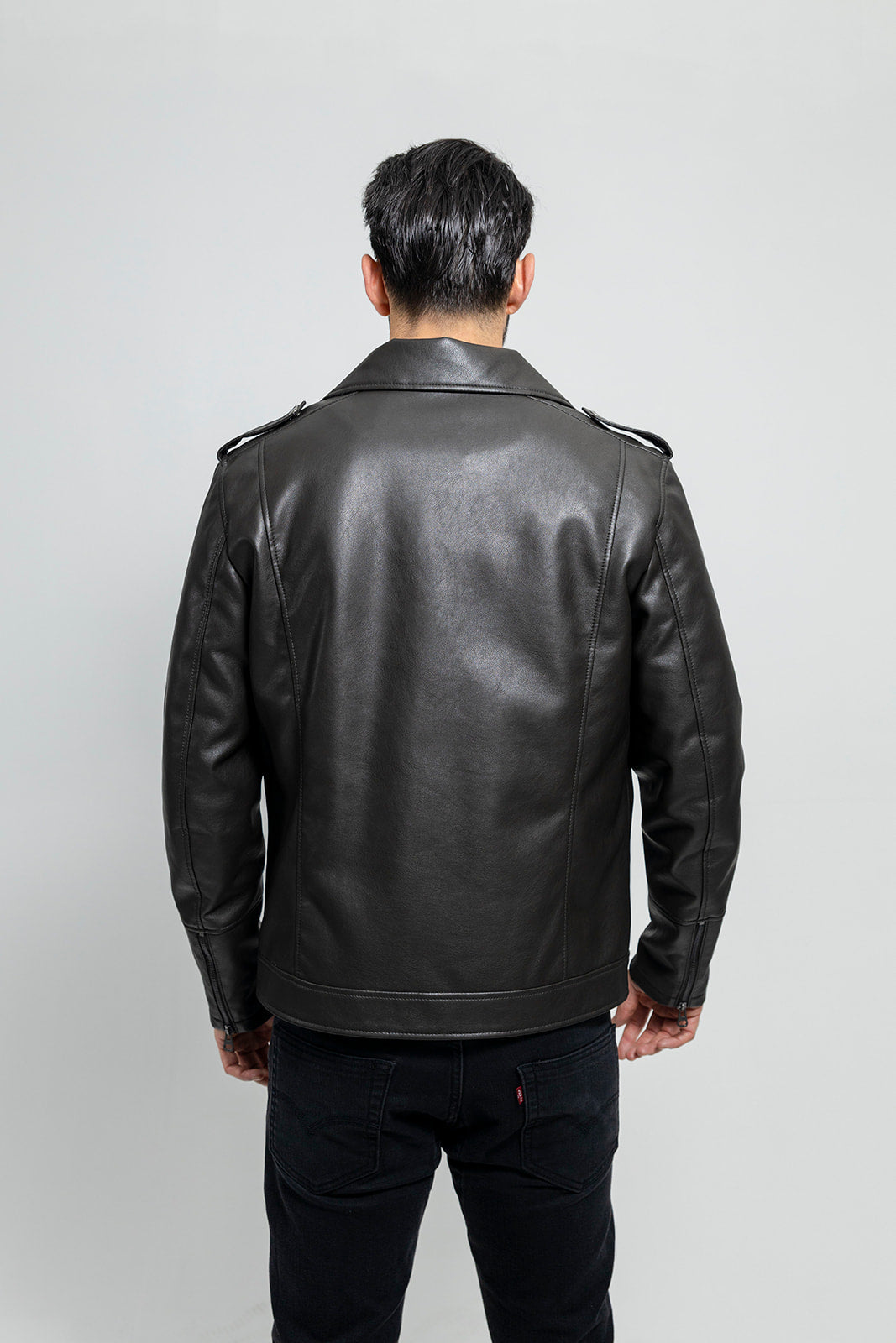 Nash Men's Faux Leather Motorcycle Jacket, Olive - Whet Blu NYC - Flyclothing LLC