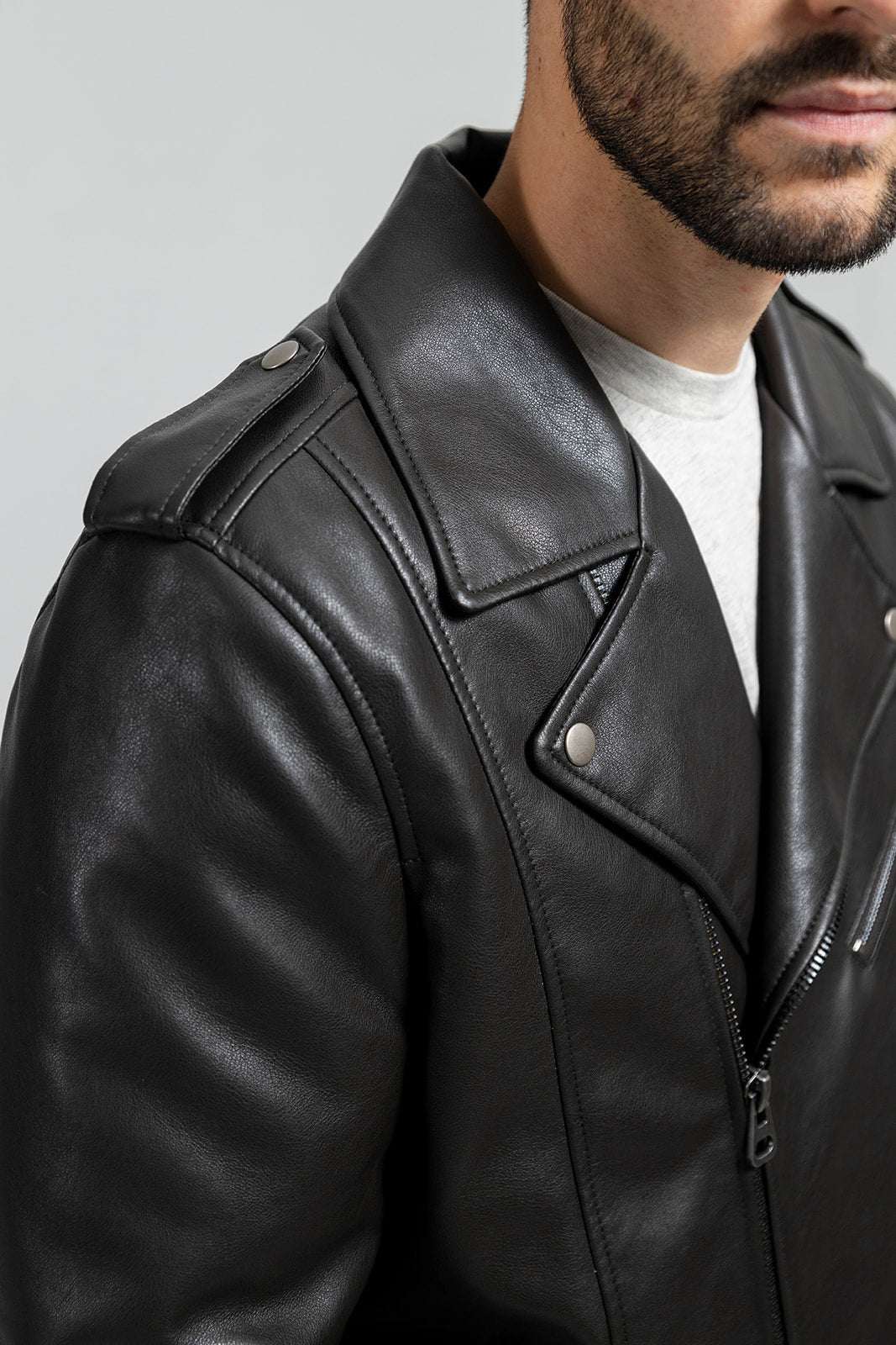 Nash Men's Faux Leather Motorcycle Jacket, Olive - Whet Blu NYC - Flyclothing LLC