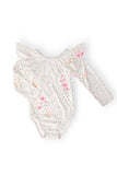 Whimsical Wildflowers L/S Flutter Sleeve Leotard - Mila & Rose ® - Flyclothing LLC