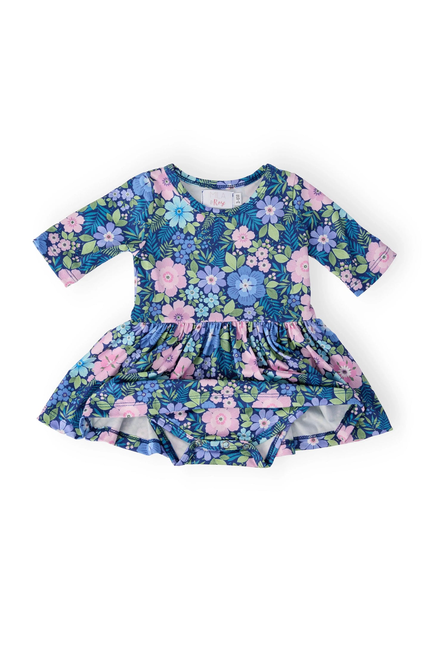 Whimsy 3/4 Sleeve Twirl Bodysuit - Mila & Rose ® - Flyclothing LLC