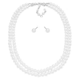 Pearl Necklaces with Matching Earrings - Madeline Love - Flyclothing LLC