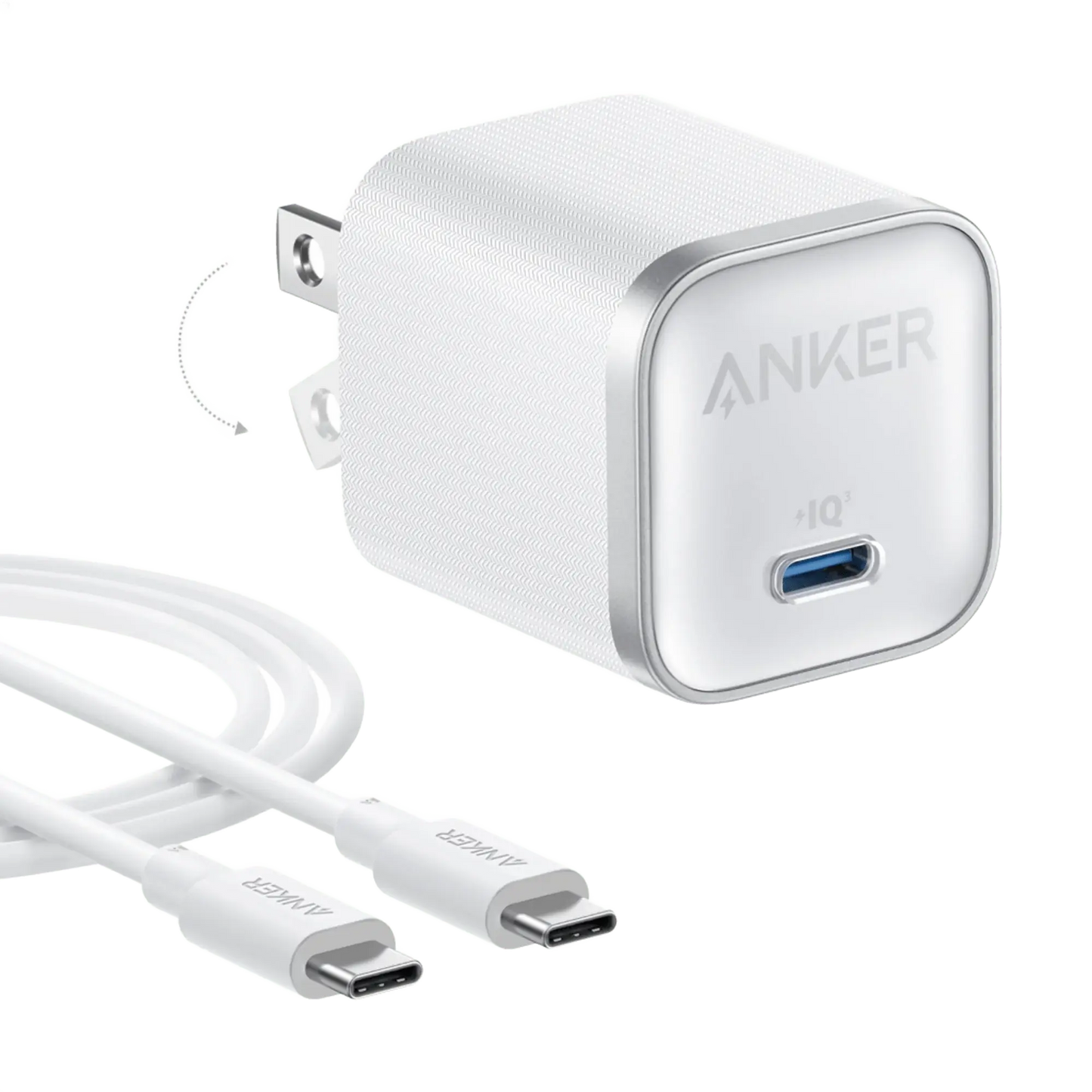 Anker Nano Charger (45W) with USB-C to USB-C Cable - Anker - Flyclothing LLC