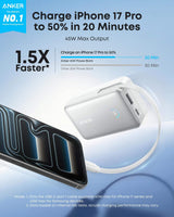 Anker Nano Power Bank (10K, 45W, Built-In Retractable USB-C Cable) - Anker - Flyclothing LLC