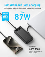 Anker Power Bank (20K, 87W, Built-In USB-C Cable) - Anker - Flyclothing LLC