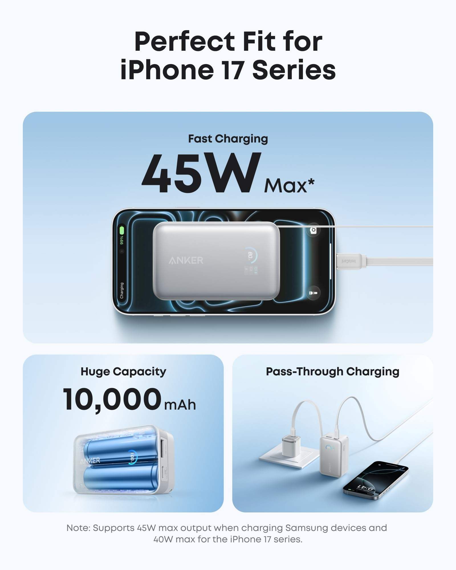 Anker Nano Power Bank (10K, 45W, Built-In Retractable USB-C Cable) - Anker - Flyclothing LLC