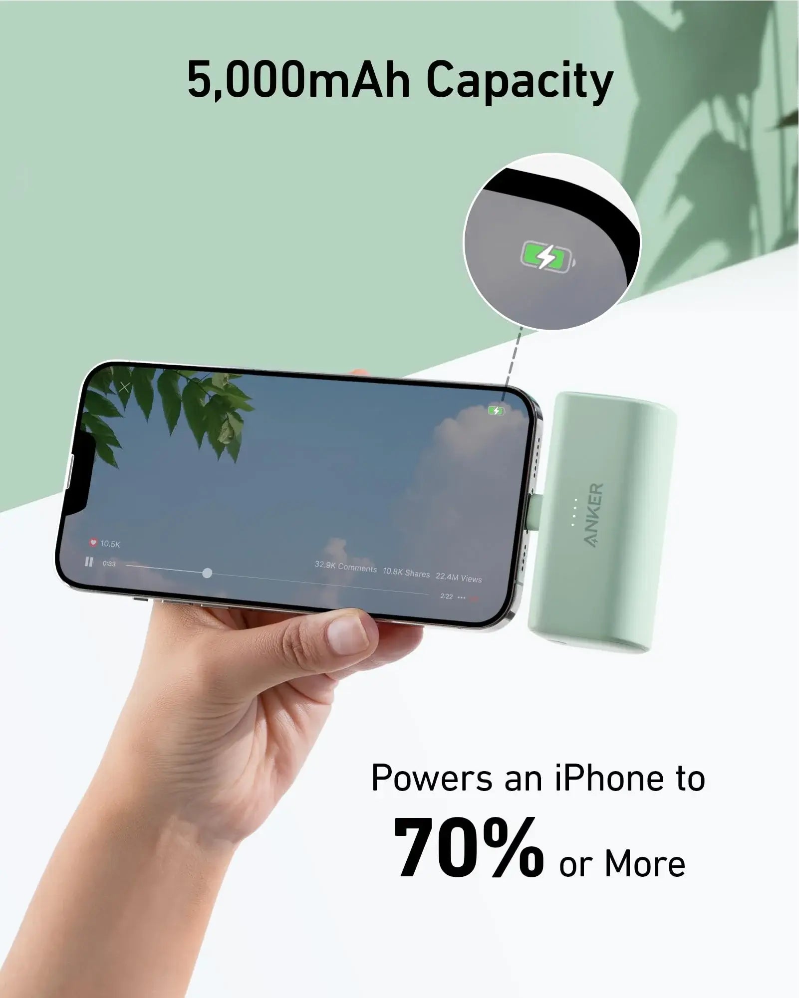 Anker Nano Power Bank (12W, Built-In Lightning Connector) - Anker - Flyclothing LLC