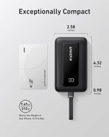 Anker Zolo Power Bank (10K, 30W) with a 5.4-inch (13.7 cm) built-in USB-C cable. - Anker - Flyclothing LLC