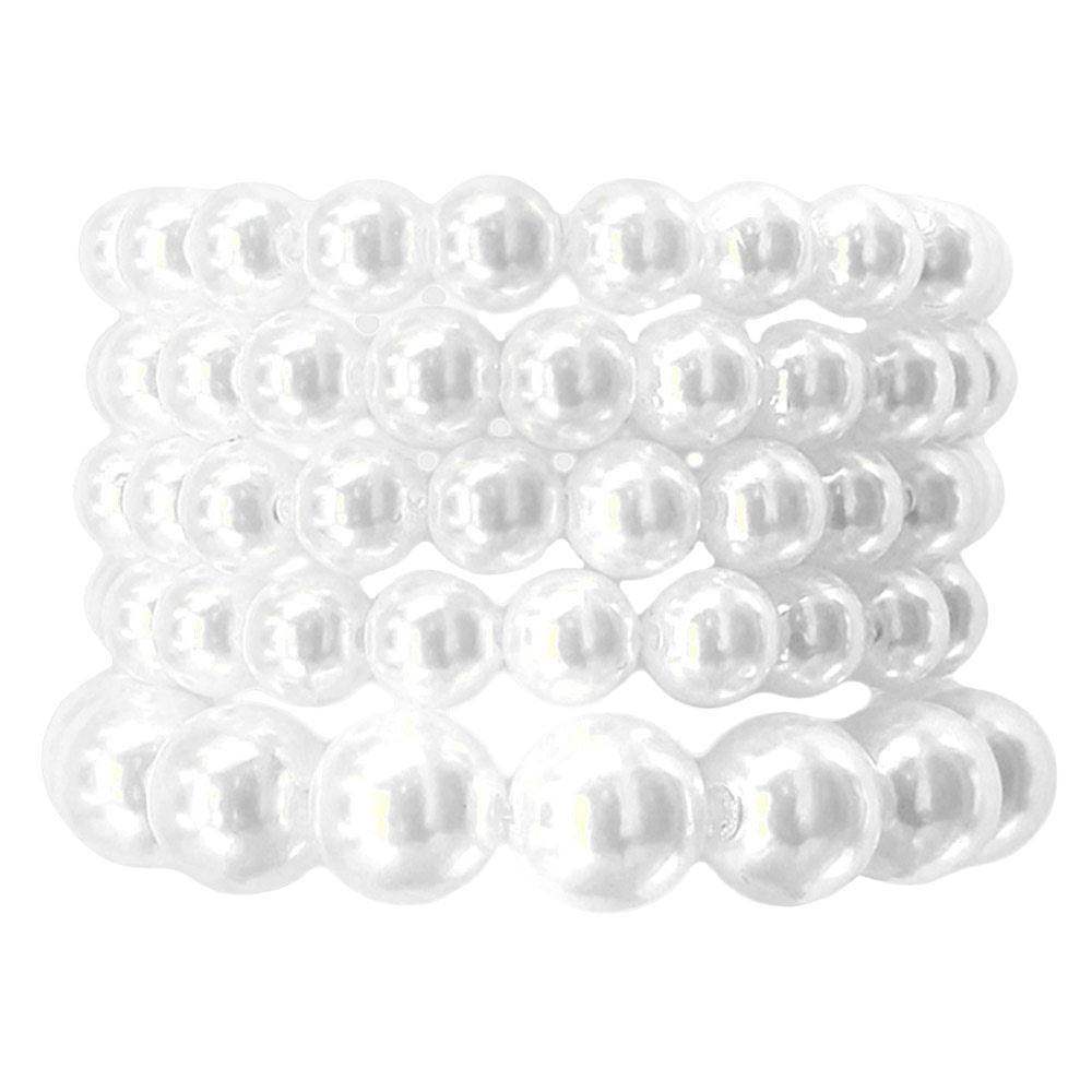 5Pcs Pearl Stretch Bracelets - Madeline Love - Flyclothing LLC