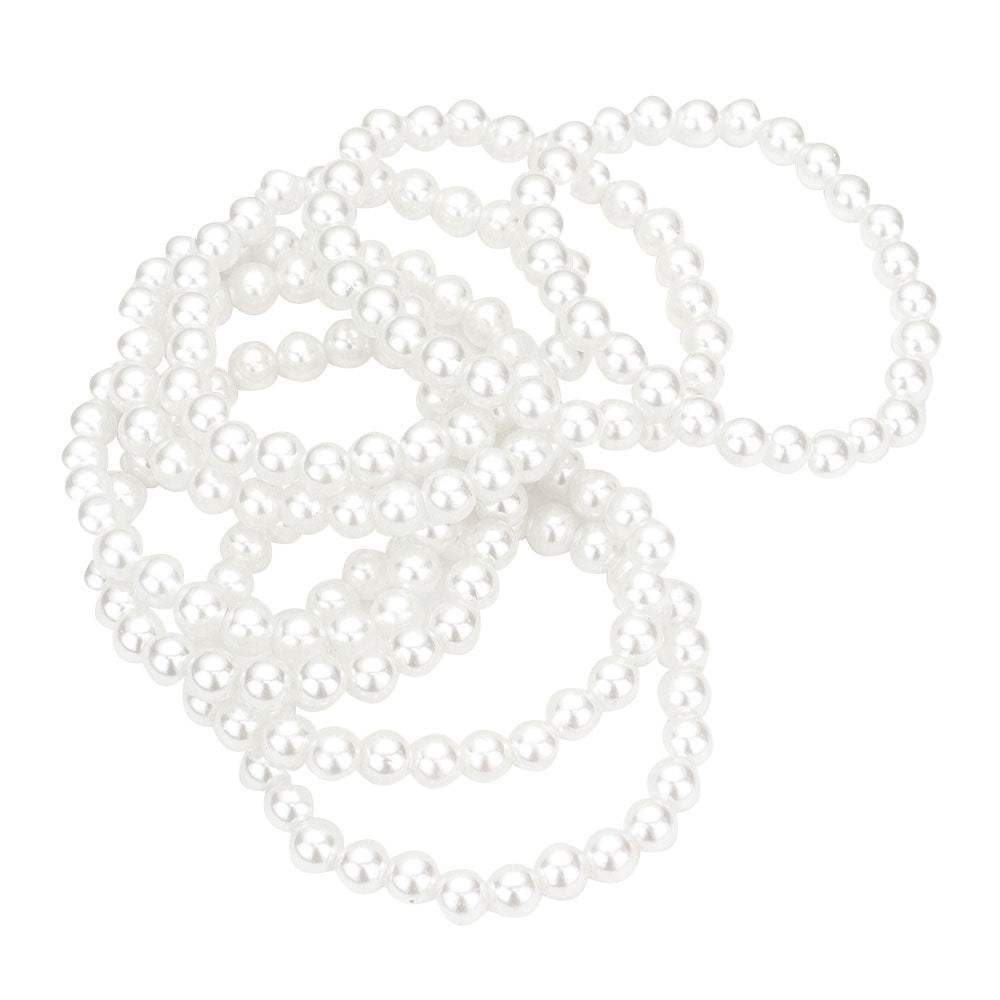 8PCS Pearl Stack Stretch Bracelets - Madeline Love - Flyclothing LLC