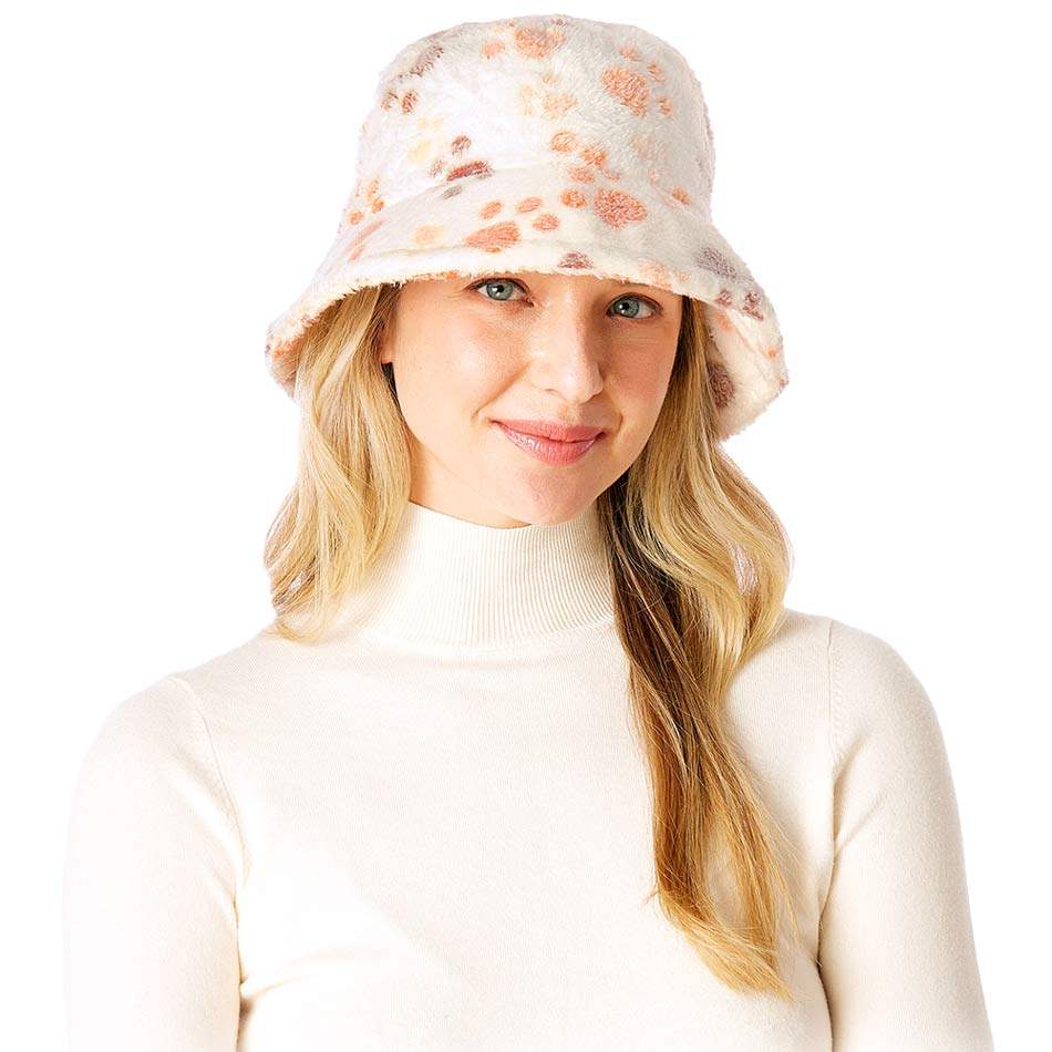 Animal Paw Faux Fur Bucket Hat - Madeline Love - Flyclothing LLC