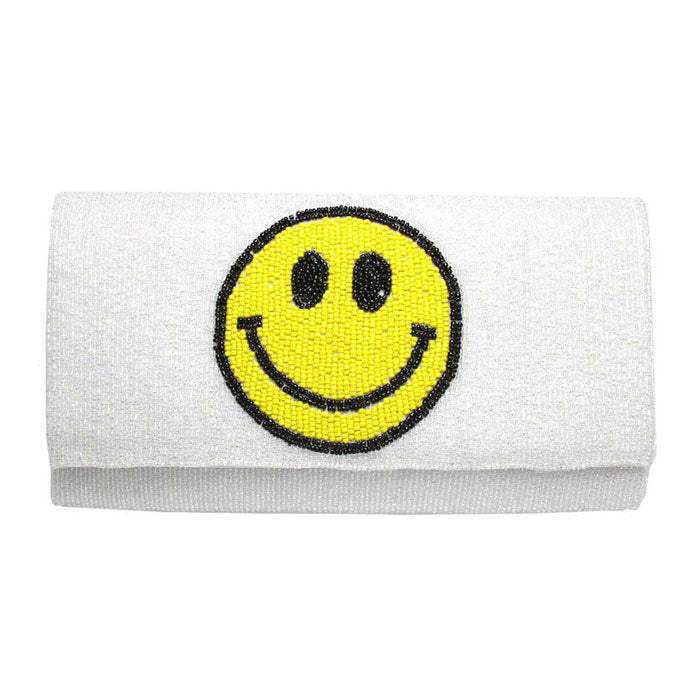 Beaded Smile Clutch Crossbody Bag - Madeline Love - Flyclothing LLC