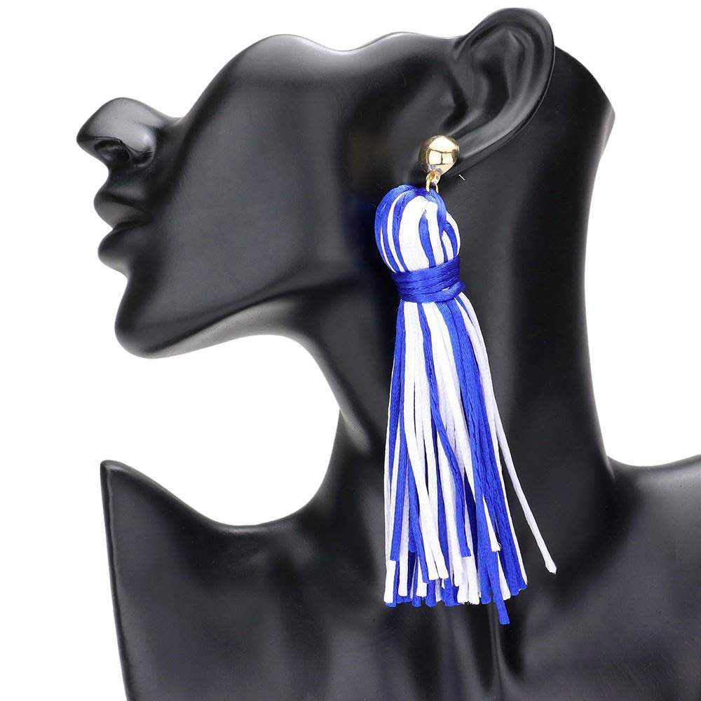 Yarn Tassel Dangle Earrings - Madeline Love - Flyclothing LLC