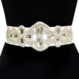Bridal Crystal & Bead Ribbon Belt - Madeline Love - Flyclothing LLC
