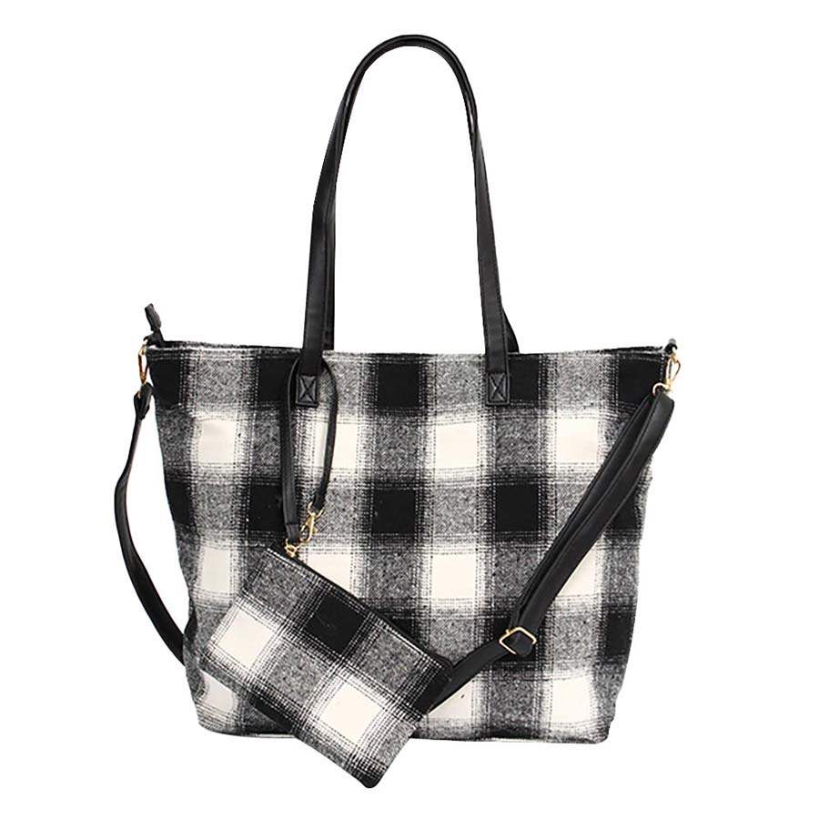 Buffalo Check Weekend Tote Bag - Madeline Love - Flyclothing LLC