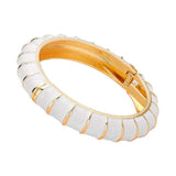 Enamel Bamboo Hinged Bangle Bracelet - Madeline Love - Flyclothing LLC