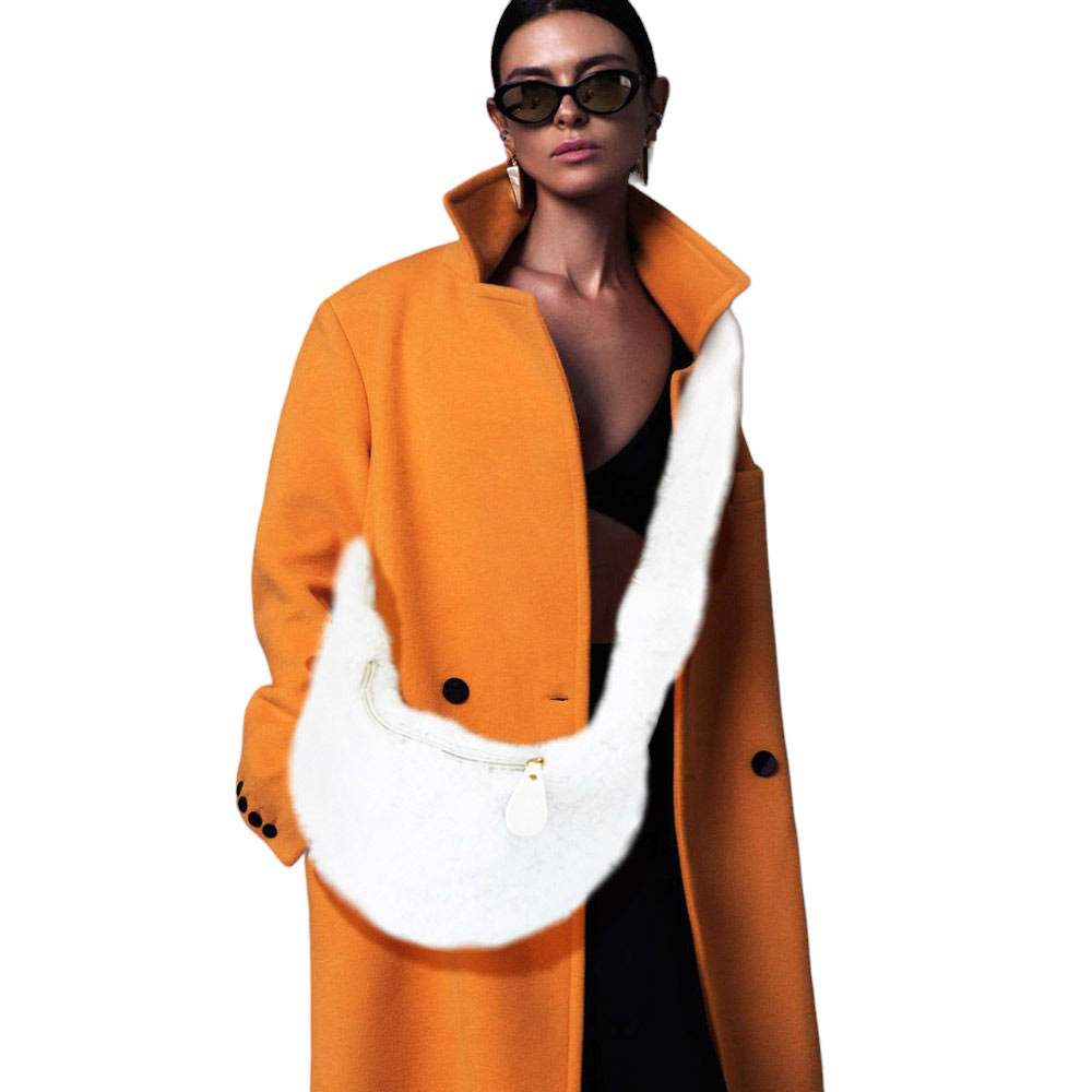 Faux Fur Fuzzy Plush Crossbody Bag - Madeline Love - Flyclothing LLC