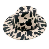 Faux Leather Band Cattle Patterned Panama Hat - Madeline Love - Flyclothing LLC