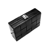 Faux Leather Woven Square Box Crossbody Bag - Madeline Love - Flyclothing LLC