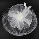 Feather Mesh Flower Fascinator Headband - Madeline Love - Flyclothing LLC