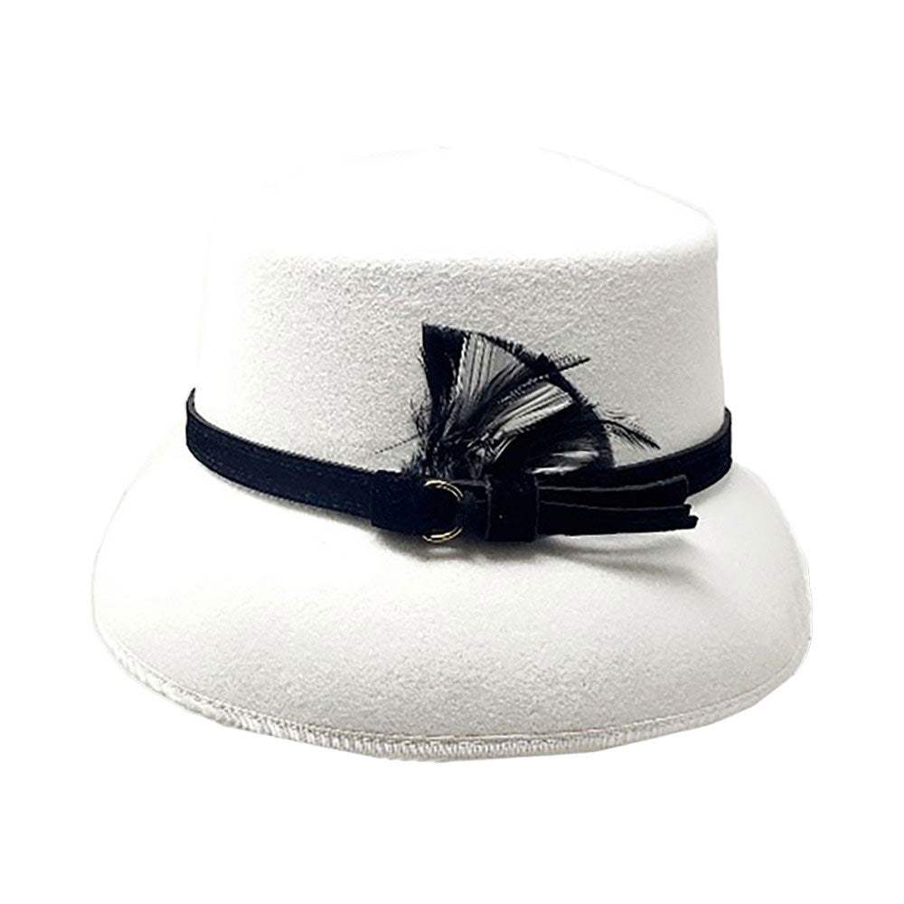 Feather Pointed Felt Hat - Madeline Love - Flyclothing LLC