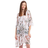 Floral Belt Kimono Poncho - Madeline Love - Flyclothing LLC
