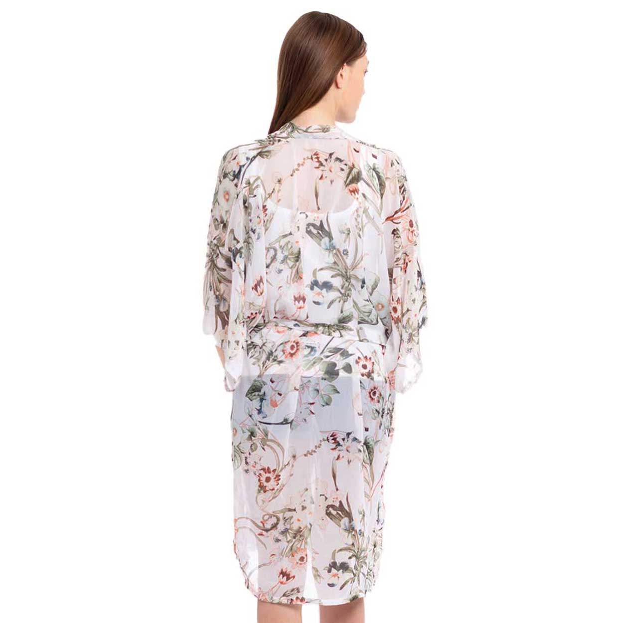Floral Belt Kimono Poncho - Madeline Love - Flyclothing LLC