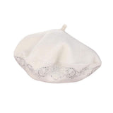 Flower Bling Studded Beret Hat - Madeline Love - Flyclothing LLC