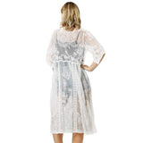 Flower Vintage Lace Long Cover Up Kimono Poncho - Madeline Love - Flyclothing LLC