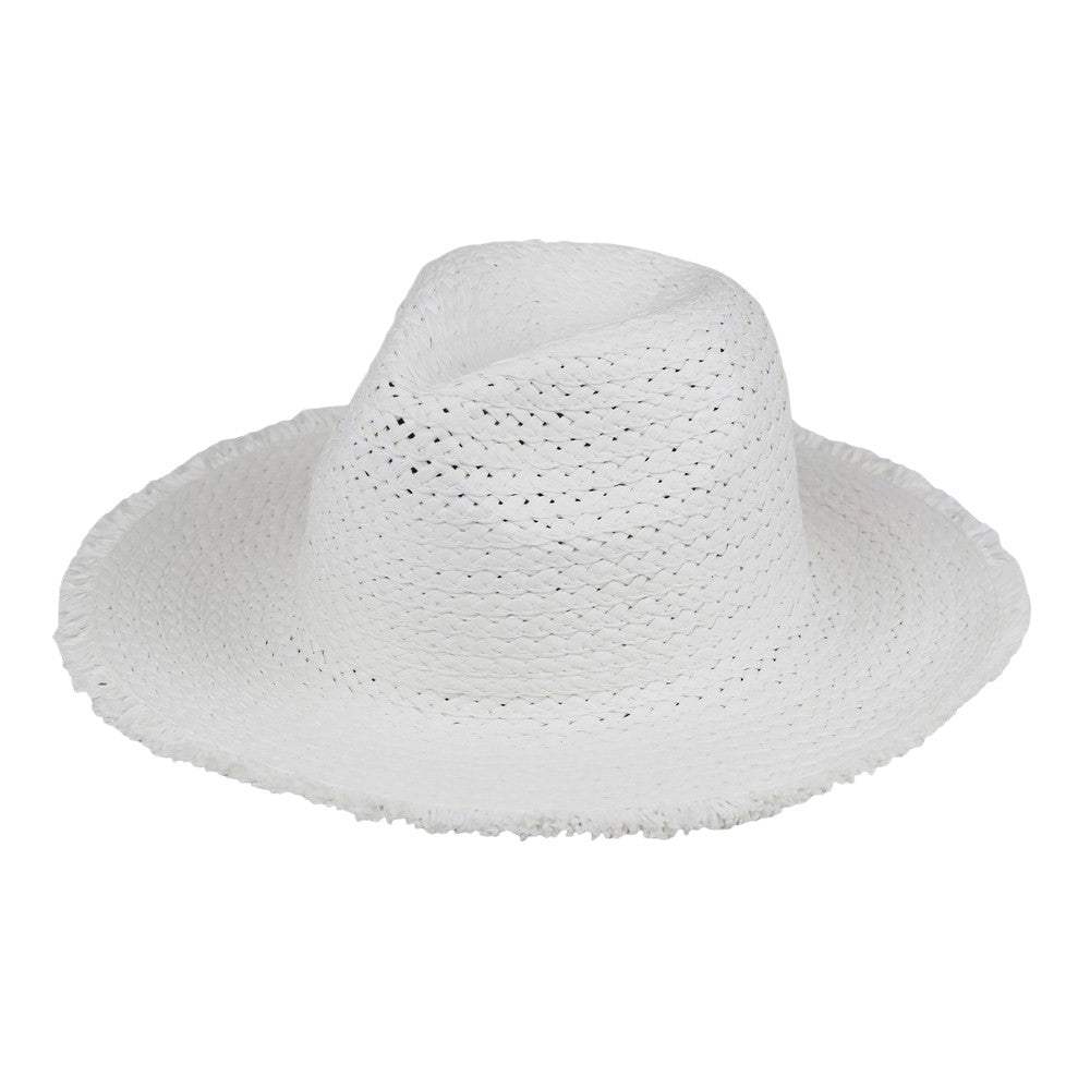 Frayed Solid Straw Sun Hat - Madeline Love - Flyclothing LLC
