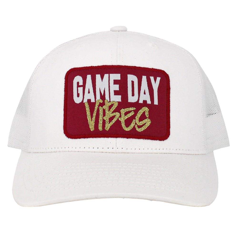 Game Day Vibes Message Mesh Back Baseball Cap - Madeline Love - Flyclothing LLC