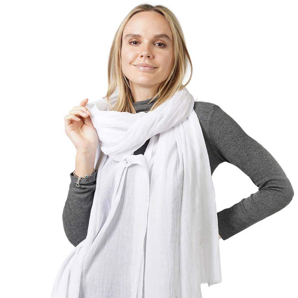 Glittered Crinkle Scarf - Madeline Love - Flyclothing LLC