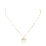 Glittered Heart Pointed Paw Pendant Necklace - Madeline Love - Flyclothing LLC