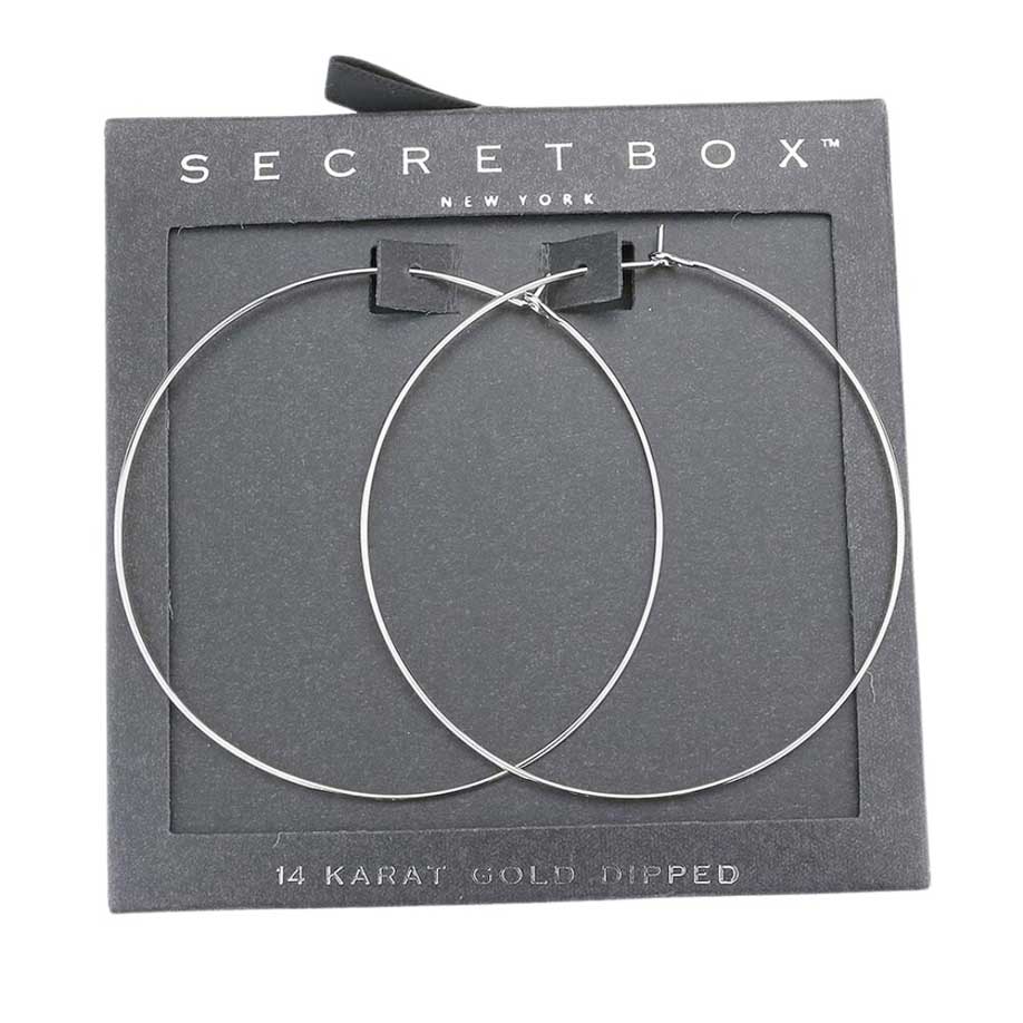 Secret Box 14K Gold Dipped Metal Hoop Earrings - Madeline Love - Flyclothing LLC