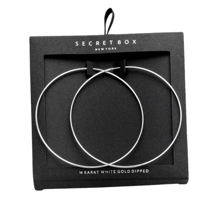 Secret Box 14k Gold Dipped Hoop Earrings - Madeline Love - Flyclothing LLC