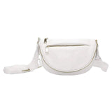 Half Round Solid Nylon Crossbody Bag - Madeline Love - Flyclothing LLC