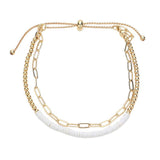 Heishi Beaded Pull Tie Cinch Bracelet - Madeline Love - Flyclothing LLC