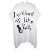 I Washed Up Like This Solid Lettering Cover Up Poncho - Madeline Love - Flyclothing LLC